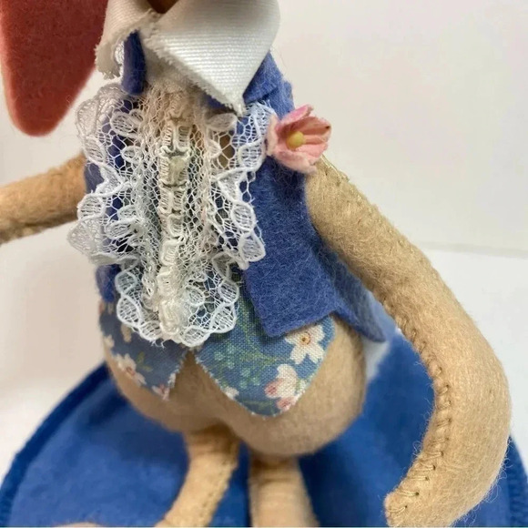 Annalee 1988 Boy Mobilitee Bunny On Stand Poseable Dapper Happy Easter Parade 8” - Picture 4 of 14